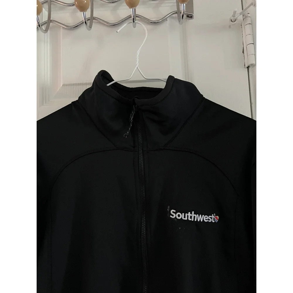 Eddie‎ Bauer Southwest Jacket Mens Large Full Zip Softshell Micro Fleece Black